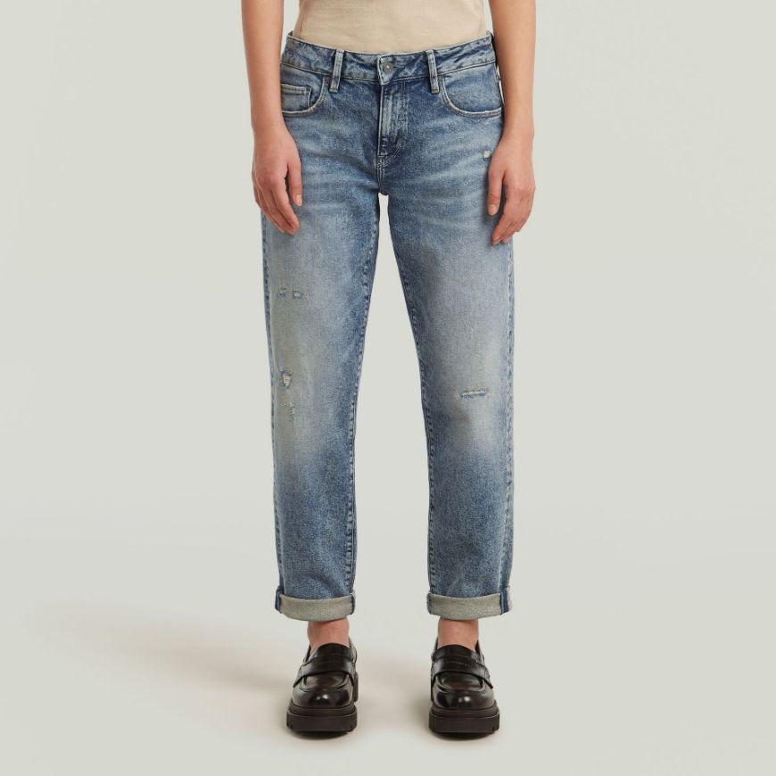 Picture of G-STAR WOMEN'S KATE BOYFRIEND CINCH JEANS IN VINTAGE AEGEAN SEA RESTORED