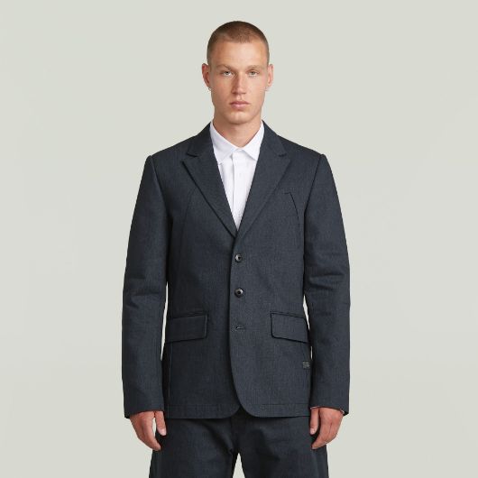 Показвай детайлите за G-STAR МЪЖКО A-LINE TAILORED САКО В ТЪМНОСИНЬО 1 - FanPoint Снимка на G-STAR МЪЖКО A-LINE TAILORED САКО В ТЪМНОСИНЬО 1