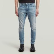 Picture of G-STAR MEN'S D-STAQ 3D SLIM JEANS IN VINTAGE ANTALYA BLUE DESTROYED 1