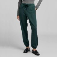 Picture of REPLAY WOMEN'S FLEECE JOGGERS WITH R EMBROIDERY IN BOTTLE GREEN 1