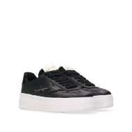 Picture of SCOTCH&SODA WOMEN'S MINNY PLATFORM LEATHER SNEAKERS IN BLACK 2