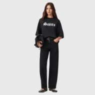 Picture of ALLSAINTS WOMEN'S SAINT AMELIE T-SHIRT IN BLACK 4