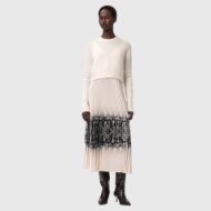 Picture of ALLSAINTS WOMEN'S CURTIS OPHIS DRESS IN CHALK WHITE 1