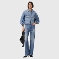 Picture of ALLSAINTS WOMEN'S LUCA DENIM JACKET IN MID INDIGO 7