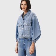 Picture of ALLSAINTS WOMEN'S LUCA DENIM JACKET IN MID INDIGO 2