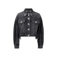 Picture of ALLSAINTS WOMEN'S BETH DENIM JACKET IN WASHED BLACK 7