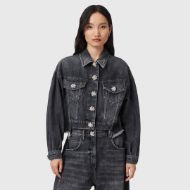Picture of ALLSAINTS WOMEN'S BETH DENIM JACKET IN WASHED BLACK 1