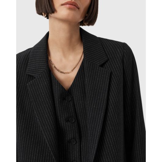 Показвай детайлите за ALLSAINTS ДАМСКО САКО ALEIDA PIN В ЧЕРНО Снимка на ALLSAINTS ДАМСКО САКО ALEIDA PIN В ЧЕРНО