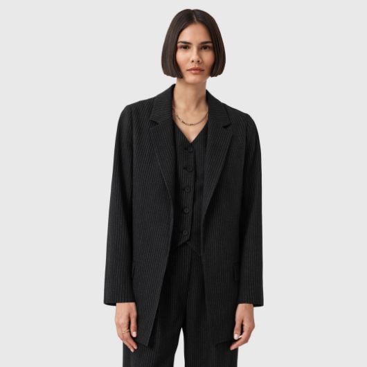 Показвай детайлите за ALLSAINTS ДАМСКО САКО ALEIDA PIN В ЧЕРНО Снимка на ALLSAINTS ДАМСКО САКО ALEIDA PIN В ЧЕРНО