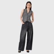 Picture of ALLSAINTS WOMEN'S CRUZ SHINE WAISTCOAT IN METALLIC SILVER 4