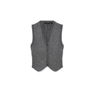Picture of ALLSAINTS WOMEN'S CRUZ SHINE WAISTCOAT IN METALLIC SILVER 6