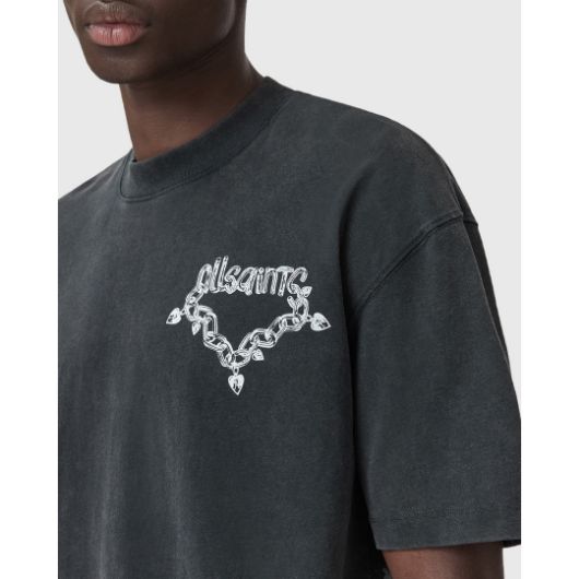 Показвай детайлите за ALLSAINTS МЪЖКА БЛУЗА С КЪС РЪКАВ DRIP CREW В ЧЕРНО Снимка на ALLSAINTS МЪЖКА БЛУЗА С КЪС РЪКАВ DRIP CREW В ЧЕРНО