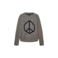 Picture of ALLSAINTS MEN'S MESSAGE CREW JUMPER IN GUNMETAL GREY 7