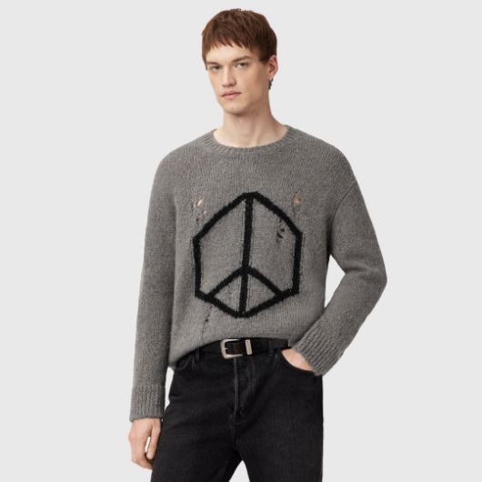 Show details for ALLSAINTS MEN'S MESSAGE CREW JUMPER IN GUNMETAL GREY Picture of ALLSAINTS MEN'S MESSAGE CREW JUMPER IN GUNMETAL GREY