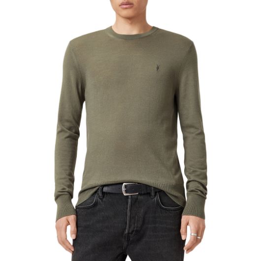 Show details for ALLSAINTS MEN'S MODE MERINO CREW JUMPER IN DUSKY GREEN Picture of ALLSAINTS MEN'S MODE MERINO CREW JUMPER IN DUSKY GREEN