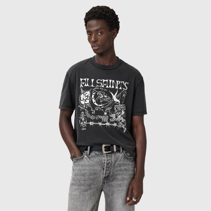 Снимка на ALLSAINTS МЪЖКА БЛУЗА С КЪС РЪКАВ CHINGFORD CREW В ЧЕРНО