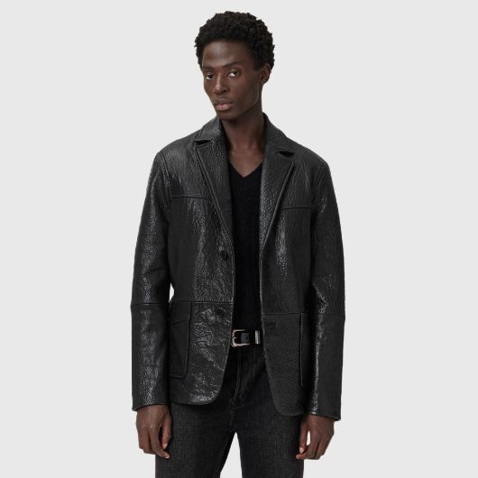 Показвай детайлите за ALLSAINTS МЪЖКО КОЖЕНО САКО SHADWELL BLAZER В ЧЕРНО Снимка на ALLSAINTS МЪЖКО КОЖЕНО САКО SHADWELL BLAZER В ЧЕРНО