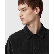 Picture of ALLSAINTS MEN'S HAWKER LONG SLEEVE SHIRT  IN FADED BLACK 3