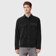 Picture of ALLSAINTS MEN'S HAWKER LONG SLEEVE SHIRT  IN FADED BLACK 4