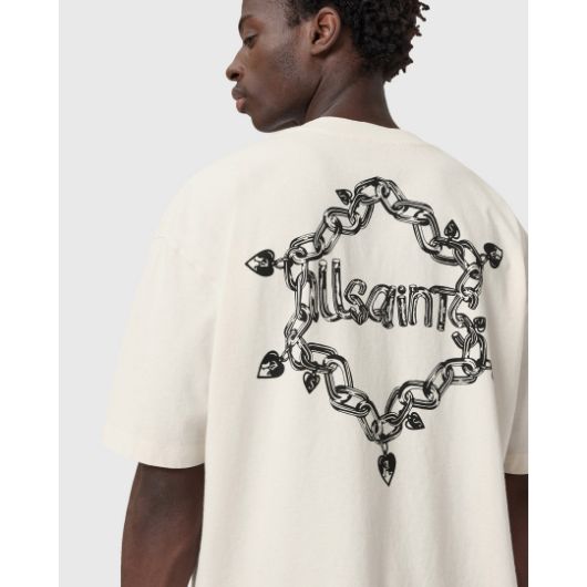 Показвай детайлите за ALLSAINTS МЪЖКА БЛУЗА С КЪС РЪКАВ DRIP CREW В БЯЛО Снимка на ALLSAINTS МЪЖКА БЛУЗА С КЪС РЪКАВ DRIP CREW В БЯЛО