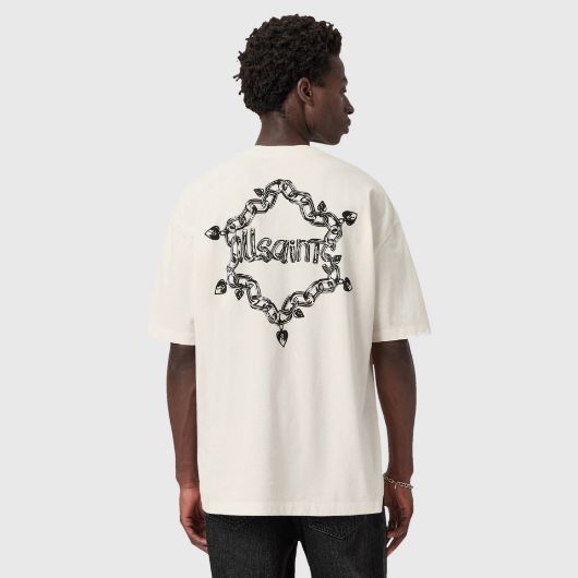 Показвай детайлите за ALLSAINTS МЪЖКА БЛУЗА С КЪС РЪКАВ DRIP CREW В БЯЛО Снимка на ALLSAINTS МЪЖКА БЛУЗА С КЪС РЪКАВ DRIP CREW В БЯЛО