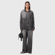 Picture of ALLSAINTS WOMEN'S TYLER TROUSERS IN ILLUSION BLACK 7