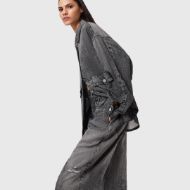 Picture of ALLSAINTS WOMEN'S TYLER TROUSERS IN ILLUSION BLACK 5