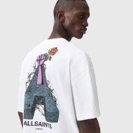 Снимка на ALLSAINTS МЪЖКА БЛУЗА С КЪС РЪКАВ DEFIANCE CREW В БЯЛО 3