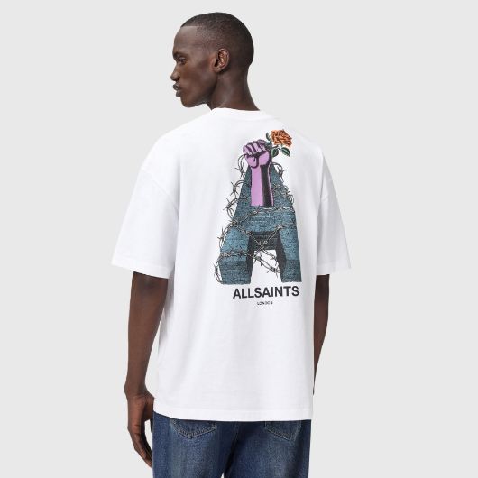 Показвай детайлите за ALLSAINTS МЪЖКА БЛУЗА С КЪС РЪКАВ DEFIANCE CREW В БЯЛО Снимка на ALLSAINTS МЪЖКА БЛУЗА С КЪС РЪКАВ DEFIANCE CREW В БЯЛО