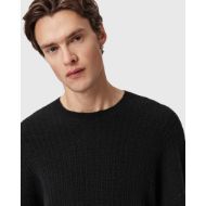 Picture of ALLSAINTS MEN'S JAKOB CREW JUMPER IN BLACK 4