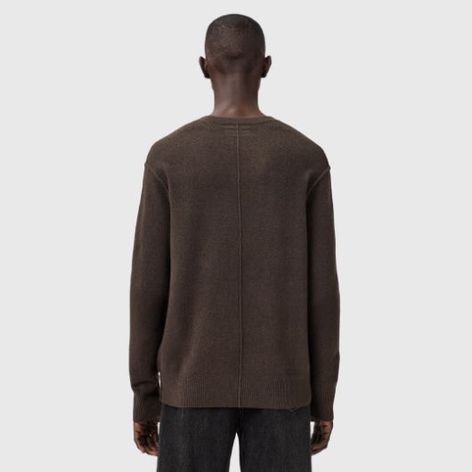 Show details for ALLSAINTS MEN'S STATTEN CREW JUMPER IN BROWN Picture of ALLSAINTS MEN'S STATTEN CREW JUMPER IN BROWN