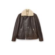 Picture of ALLSAINTS MEN'S XYLON BIKER JACKET IN BARKWOOD BROWN 7