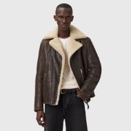 Picture of ALLSAINTS MEN'S XYLON BIKER JACKET IN BARKWOOD BROWN 1