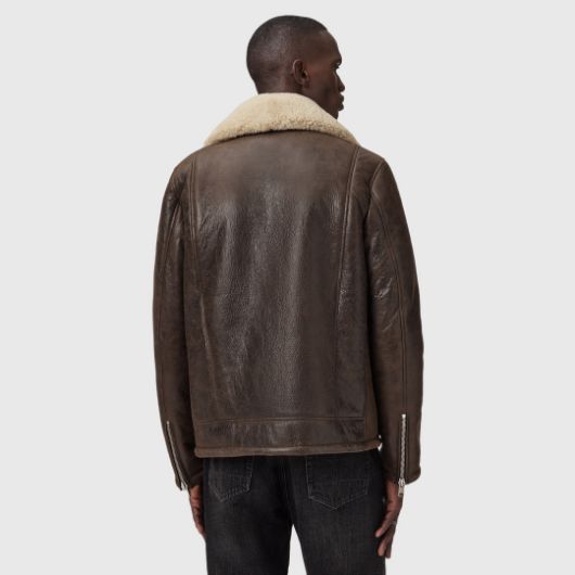 Показвай детайлите за ALLSAINTS МЪЖКО КОЖЕНО ЯКЕ XYLON BIKER В КАФЯВО 3 - FanPoint Снимка на ALLSAINTS МЪЖКО КОЖЕНО ЯКЕ XYLON BIKER В КАФЯВО 3