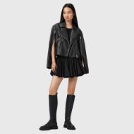 Picture of ALLSAINTS WOMEN'S MASONE BIKER JACKET IN BLACK 4