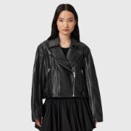 Picture of ALLSAINTS WOMEN'S MASONE BIKER JACKET IN BLACK 1