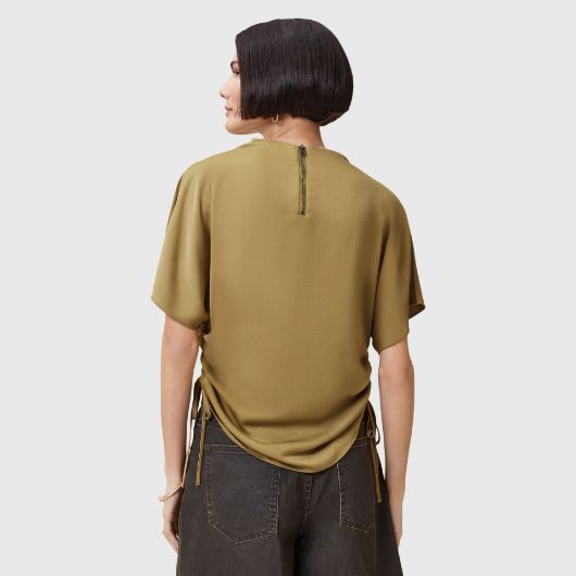 Show details for ALLSAINTS WOMEN'S LESLIE TOP IN CUMIN BROWN Picture of ALLSAINTS WOMEN'S LESLIE TOP IN CUMIN BROWN