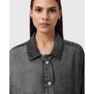 Picture of ALLSAINTS WOMEN'S HETTIE SHACKET IN ILLUSION BLACK 3