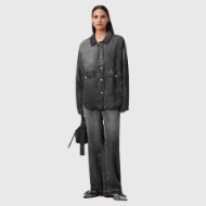 Picture of ALLSAINTS WOMEN'S HETTIE SHACKET IN ILLUSION BLACK 4