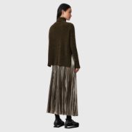 Picture of ALLSAINTS WOMEN'S SPARK 2-IN-1 PLEATED MAXI DRESS IN BRONZE BROWN 2