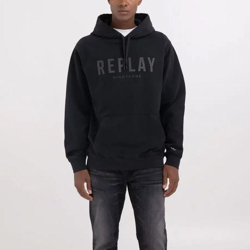 Снимка на REPLAY МЪЖКИ СУИТШЪРТ COTTON HOODIE WITH PRINT В ЧЕРНО