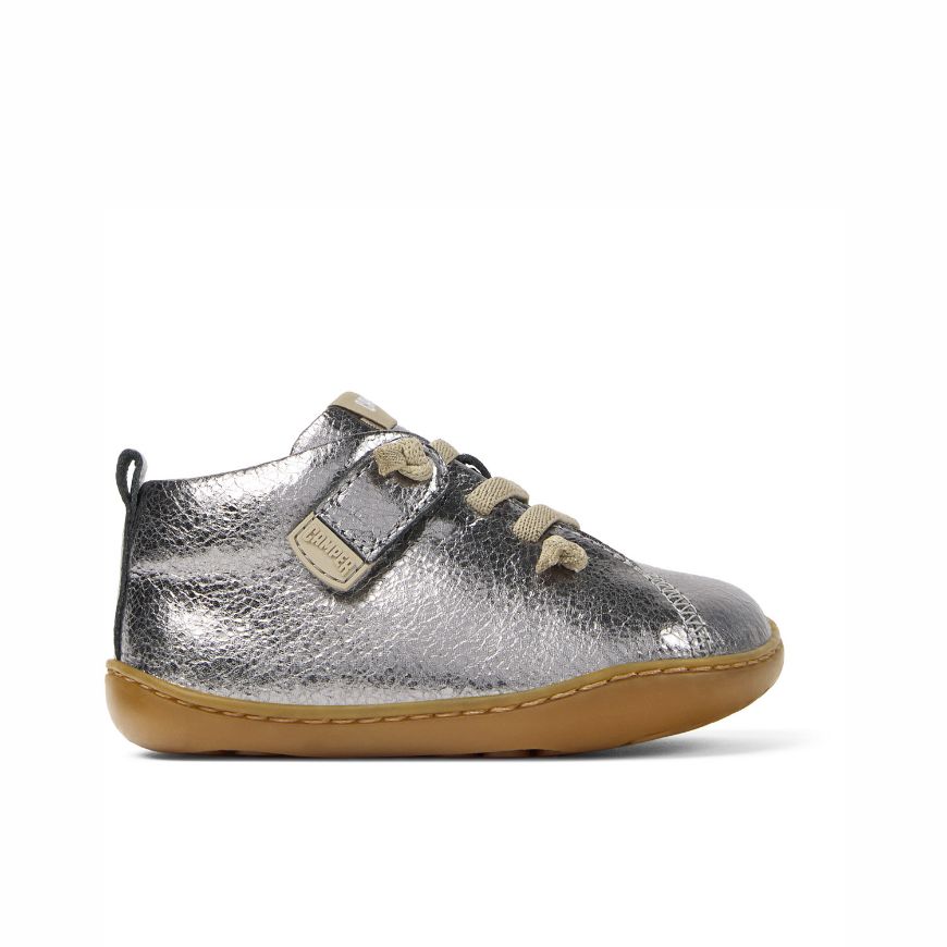 Picture of CAMPER KIDS PEU CAMI LEATHER SHOES IN DARK GREY