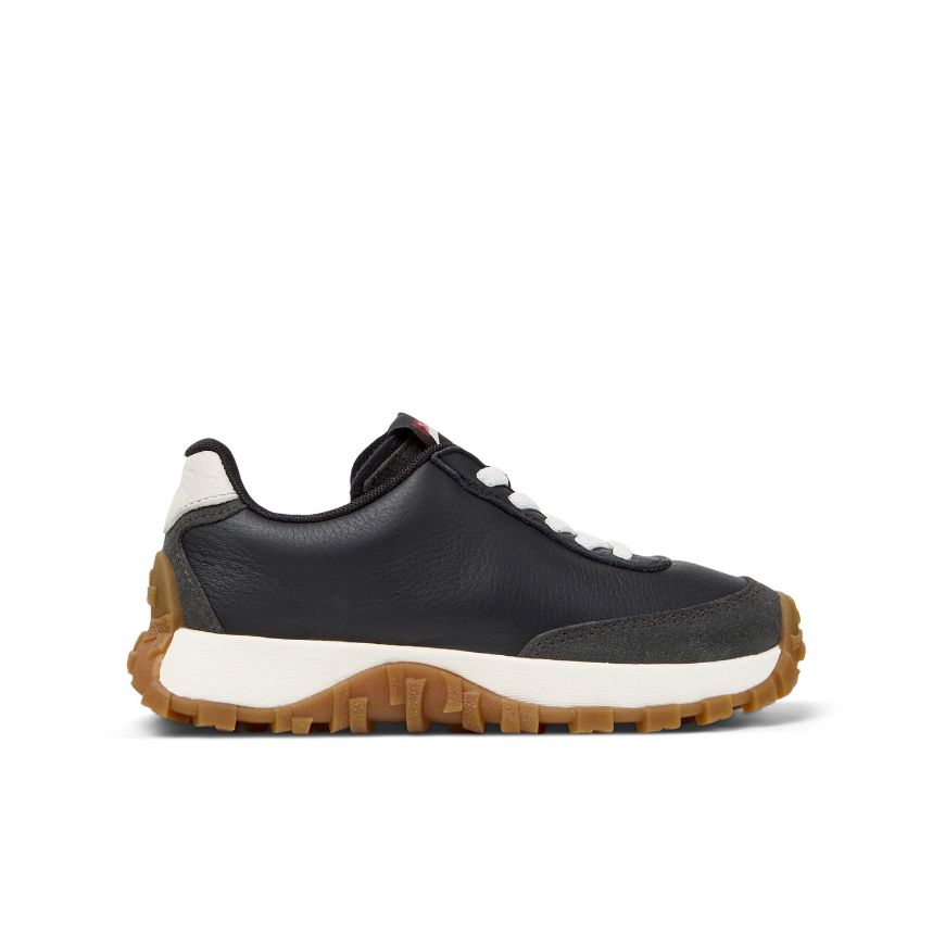 Picture of CAMPER KIDS DRIFT TRAIL LEATHER SNEAKERS IN BLACK