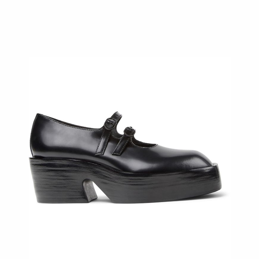 Picture of CAMPER WOMEN'S BILLIE LEATHER PLATFORM SHOES IN BLACK