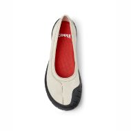 Picture of CAMPER WOMEN'S PEU PATH LEATHER BALLERINA IN LIGHT BEIGE 2