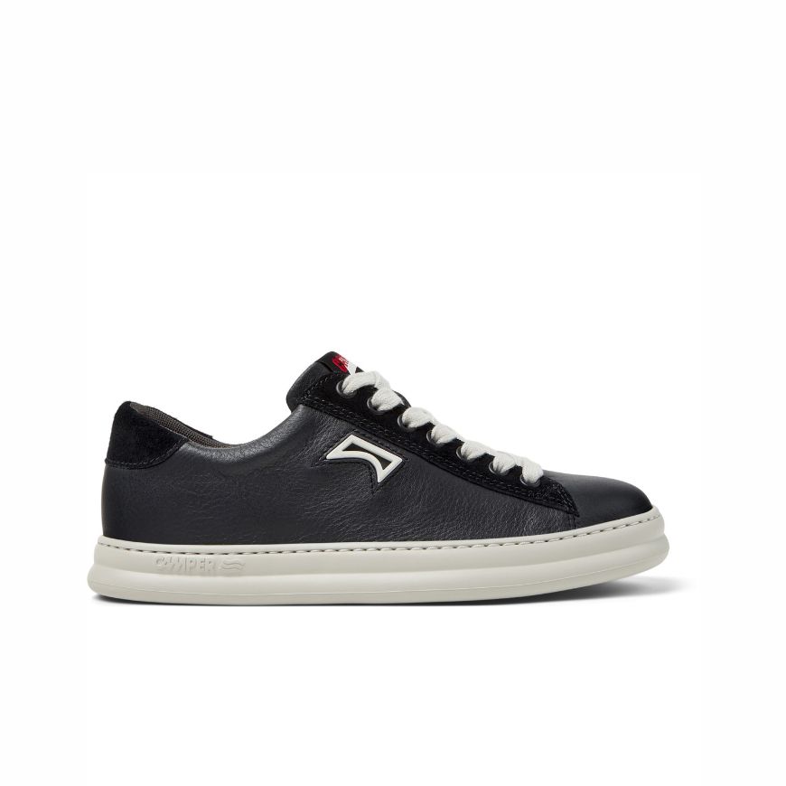 Picture of CAMPER WOMEN'S RUNNER FOUR LEATHER SNEAKERS IN BLACK