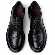 Picture of CAMPER WOMEN'S TWINS LEATHER LACE-UP SHOES IN BLACK 1