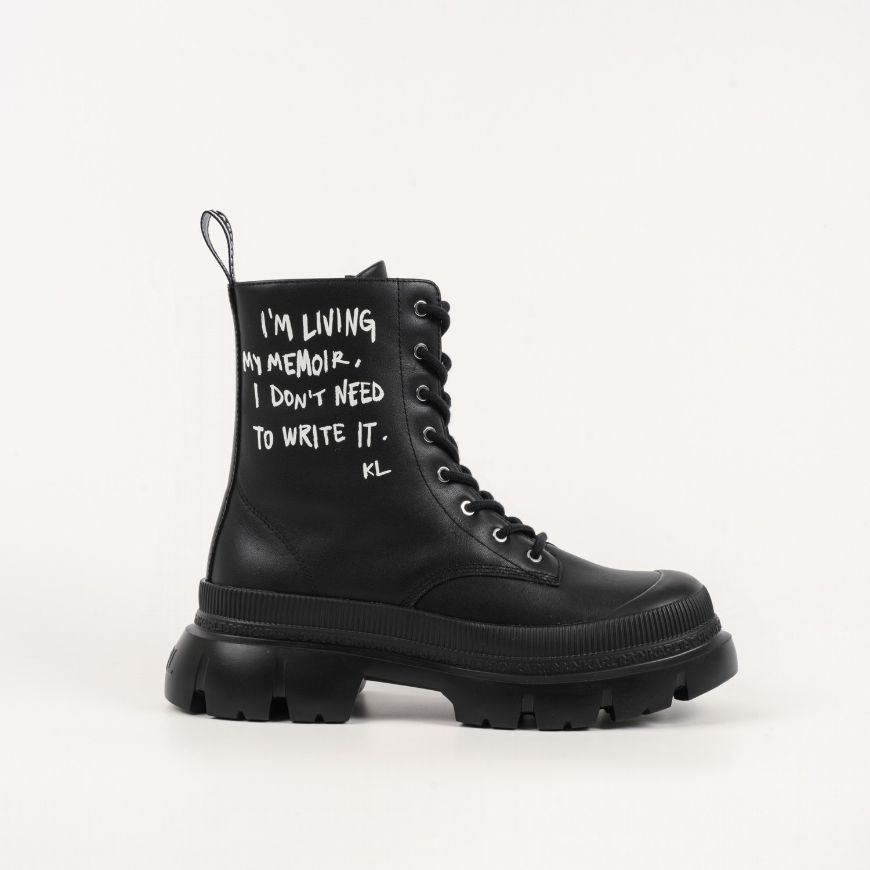 Picture of KARL LAGERFELD WOMEN'S TREKKA MAX GRAFFITI HIGH LACE IN BLACK