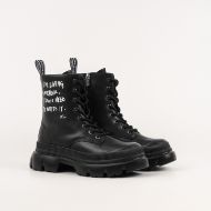 Picture of KARL LAGERFELD WOMEN'S TREKKA MAX GRAFFITI HIGH LACE IN BLACK 2