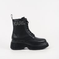 Picture of KARL LAGERFELD WOMEN'S KREEPER WEDGE MICRO STUDS LACE BOOT IN BLACK 1
